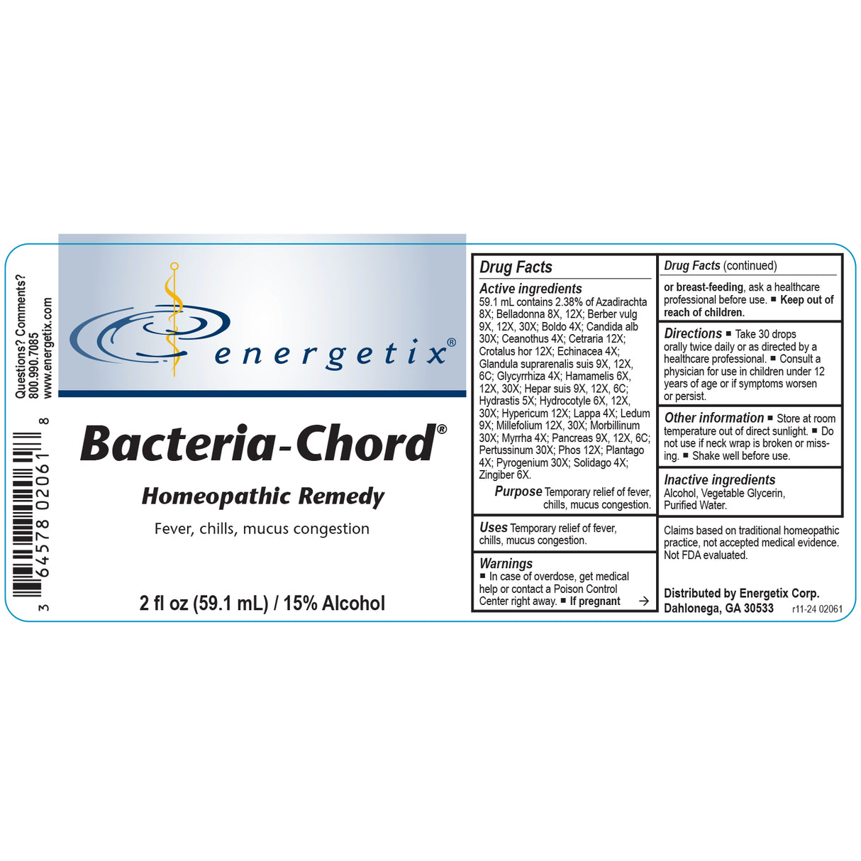 BACTERIA-CHORD, 2oz liquid