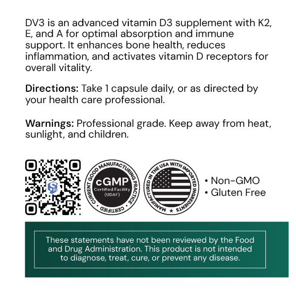 DV3 VITAMIN D3 PLUS, 60 capsules