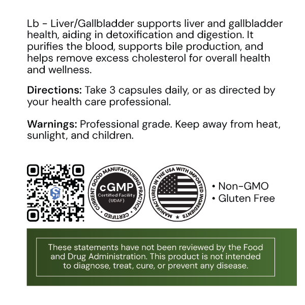 Lb LIVER/GALL BLADDER, 60 capsules