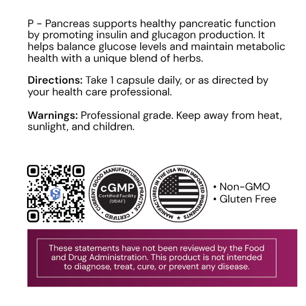 P PANCREAS, 60 capsules
