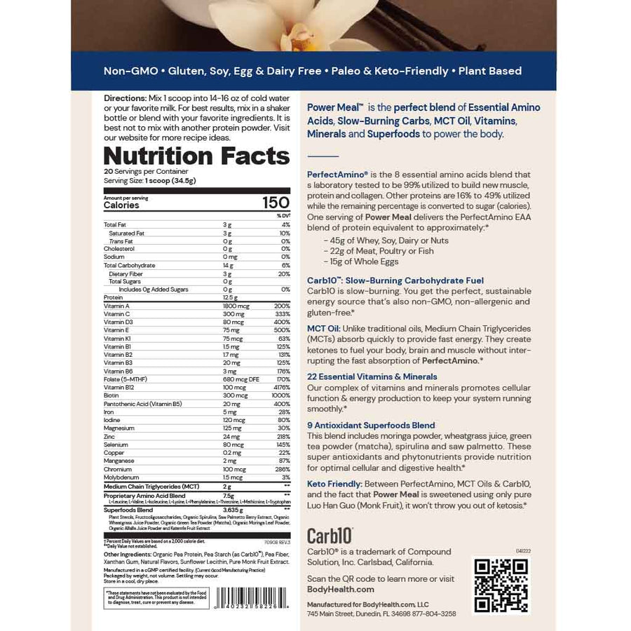 Perfect Amino Power Meal- Vanilla