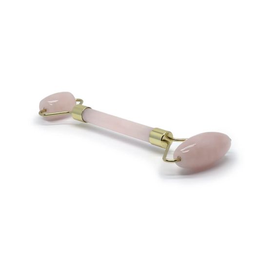 Dual Head Rose Quartz Roller