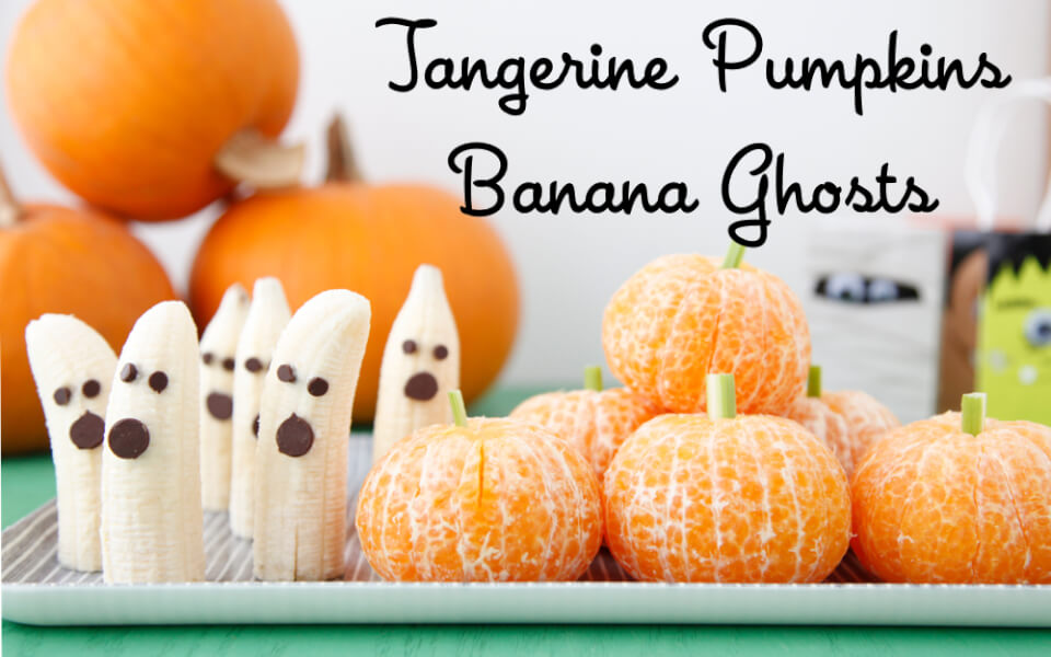 tangerine pumpkins banana ghosts halloween recipe