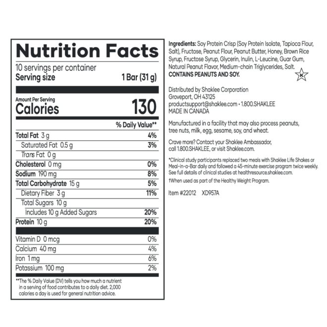 Shaklee Crunchy Peanut Butter