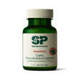 A bottle of Canine Musculoskeletal Support, a powder supplement for dogs’ muscles, ligaments and bone health, next to an image of the powder supplement.