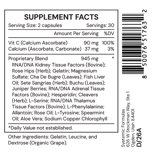 K KIDNEY, 60 capsules   