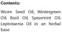 WO CHINA HEALING OIL
