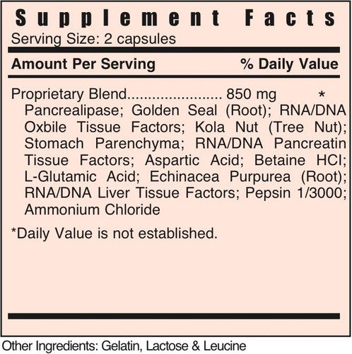 D DIGEST, 60 capsules   